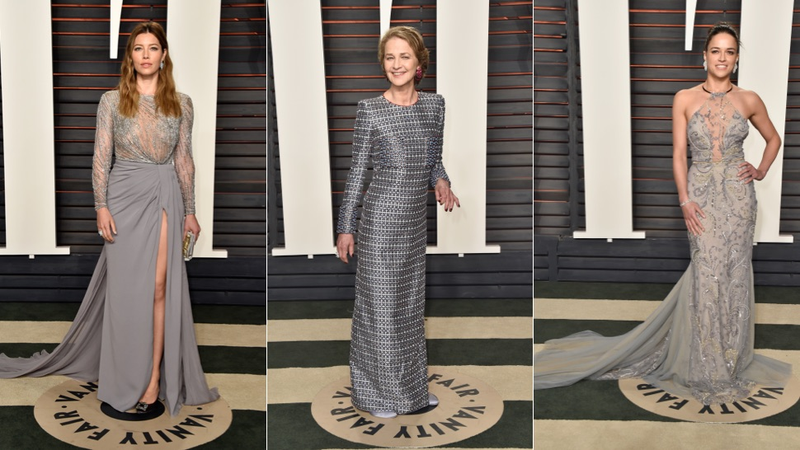 Illustration for article titled Metallic Gowns, Tons of Black and Icy Stares at Vanity Fair's Annual Oscars Afterparty